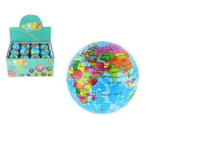 Loptička zemegule penová 6cm 24ks v boxe