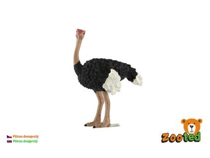 Pštros dvojprstý zooted plast 11cm