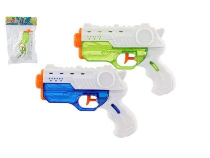 Vodná pištoľ plast 19cm 2 farby v sáčku
