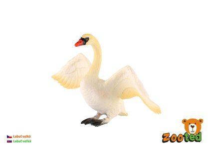 Labuť veľká zooted plast 10cm