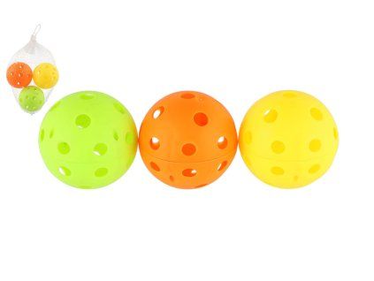 Loptička florbalová 3ks plast 7cm v sieťke