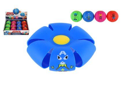 Flat Ball - Hoď disk, chyť loptu! plast 8cm 4 farby 12ks v boxe