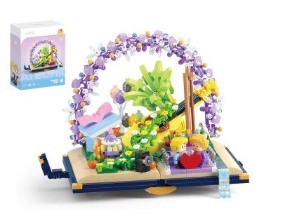 Stavebnica mini KOCO Romantika plast 1222ks v krabičke 15x20x8cm