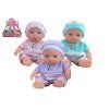 Bábika bábätko pevné telo 18cm 3 farby 12ks v boxe