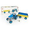 Traktor Zetor s valníkom modrý na kľúčik kov 28cm Kovap v krabičke