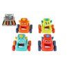 Auto monster plast 9x8cm mačkacie jazdiace 4 farby 12ks v boxe
