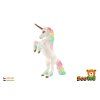 Jednorožec biely s dúhovou hrivou zooted plast 18cm