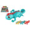 Chameleón na natiahnutie do vody plast 14cm 3 farby 8ks v boxe 18m+