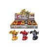 Transformer auto/robot kov/plast 13cm 3 farby na spätné natiahnutie 12ks v boxe