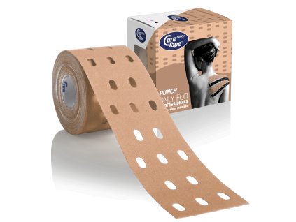 curetape Intro offer kinesiology tape product punch beige 5cm x 5m 5 single roll with box packaging lr image