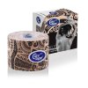 curetape classic art kinesiology tape product tattoo beige and black printed pattern design 5cm x 5m 1 single roll with box packaging lr image1