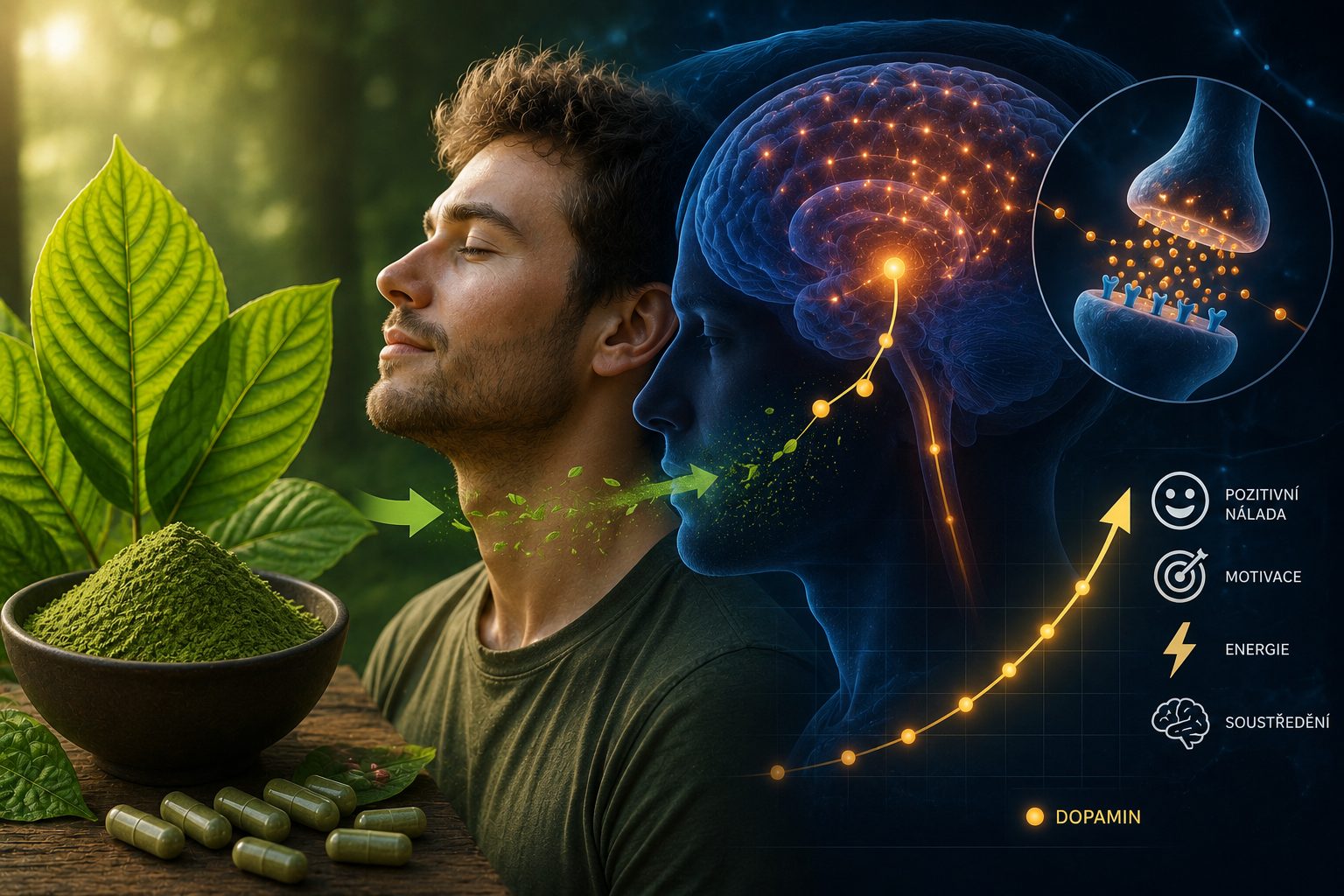 Jak kratom ovlivňuje dopamin v mozku?