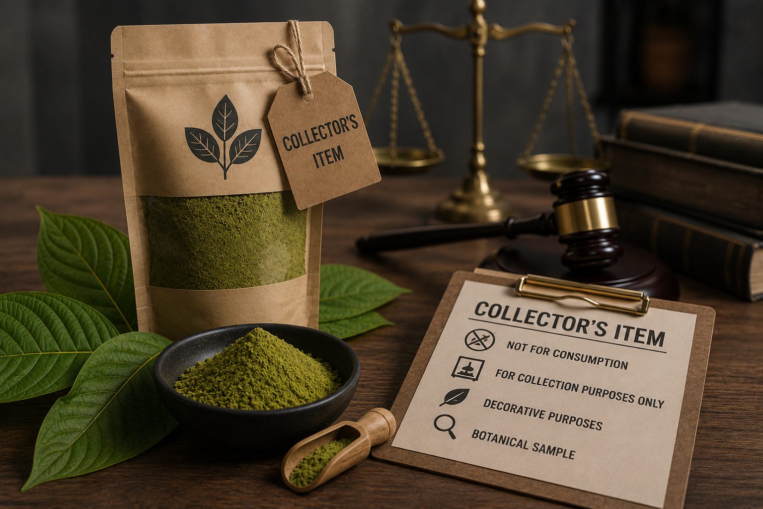 Co znamená prodej kratomu jako "sběratelského předmětu"?