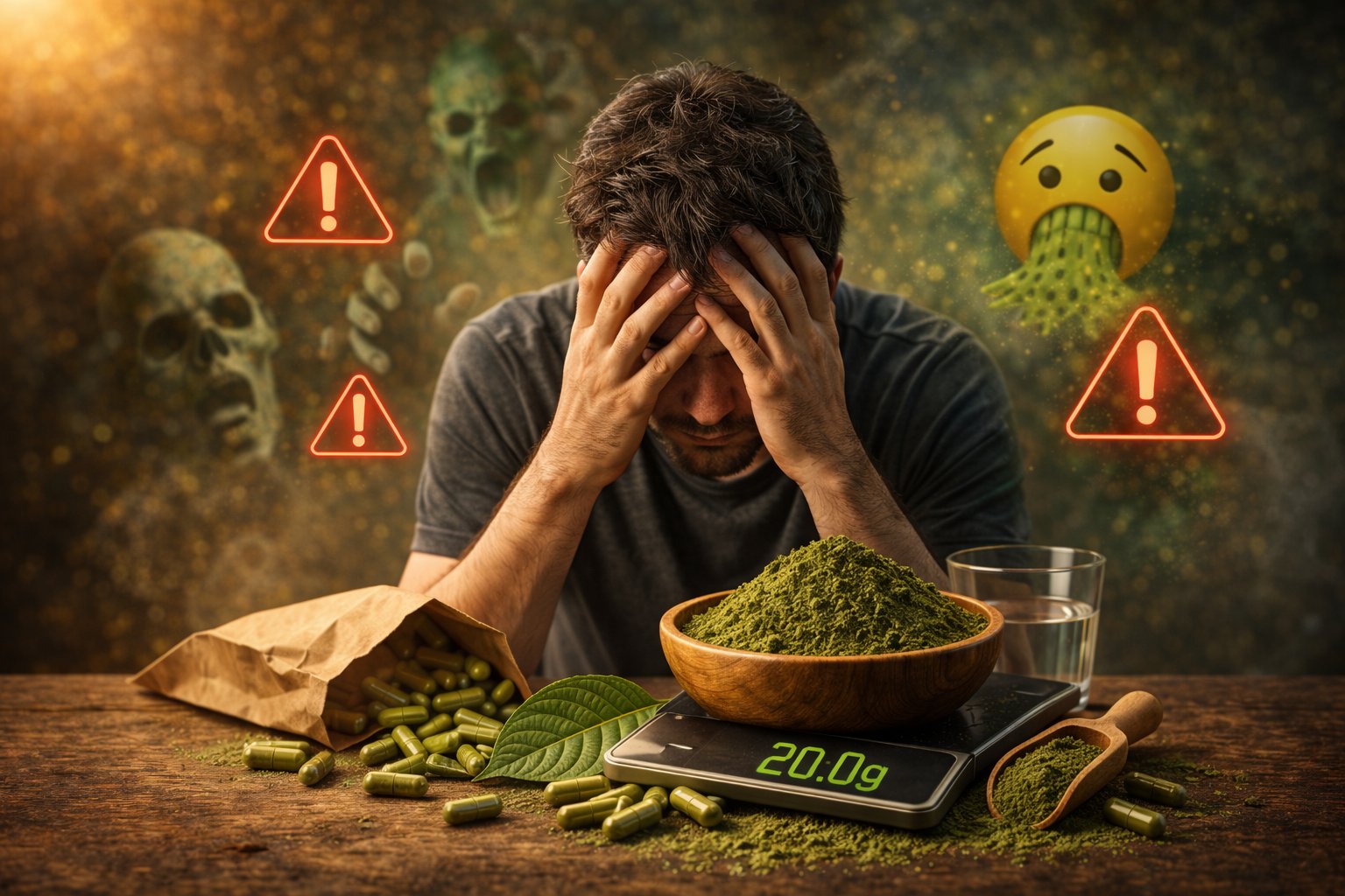 Co se stane, když si vezmu příliš mnoho kratomu?