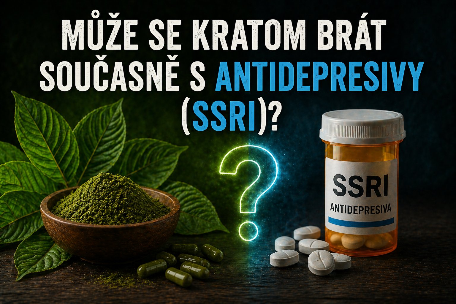 Může se kratom brát současně s antidepresivy (SSRI)?