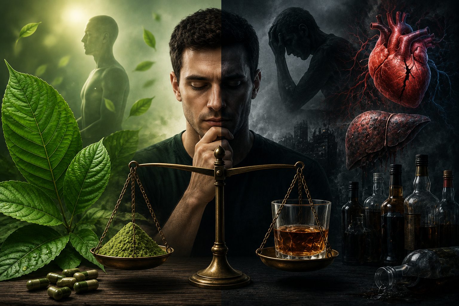 Je horší kratom nebo alkohol?