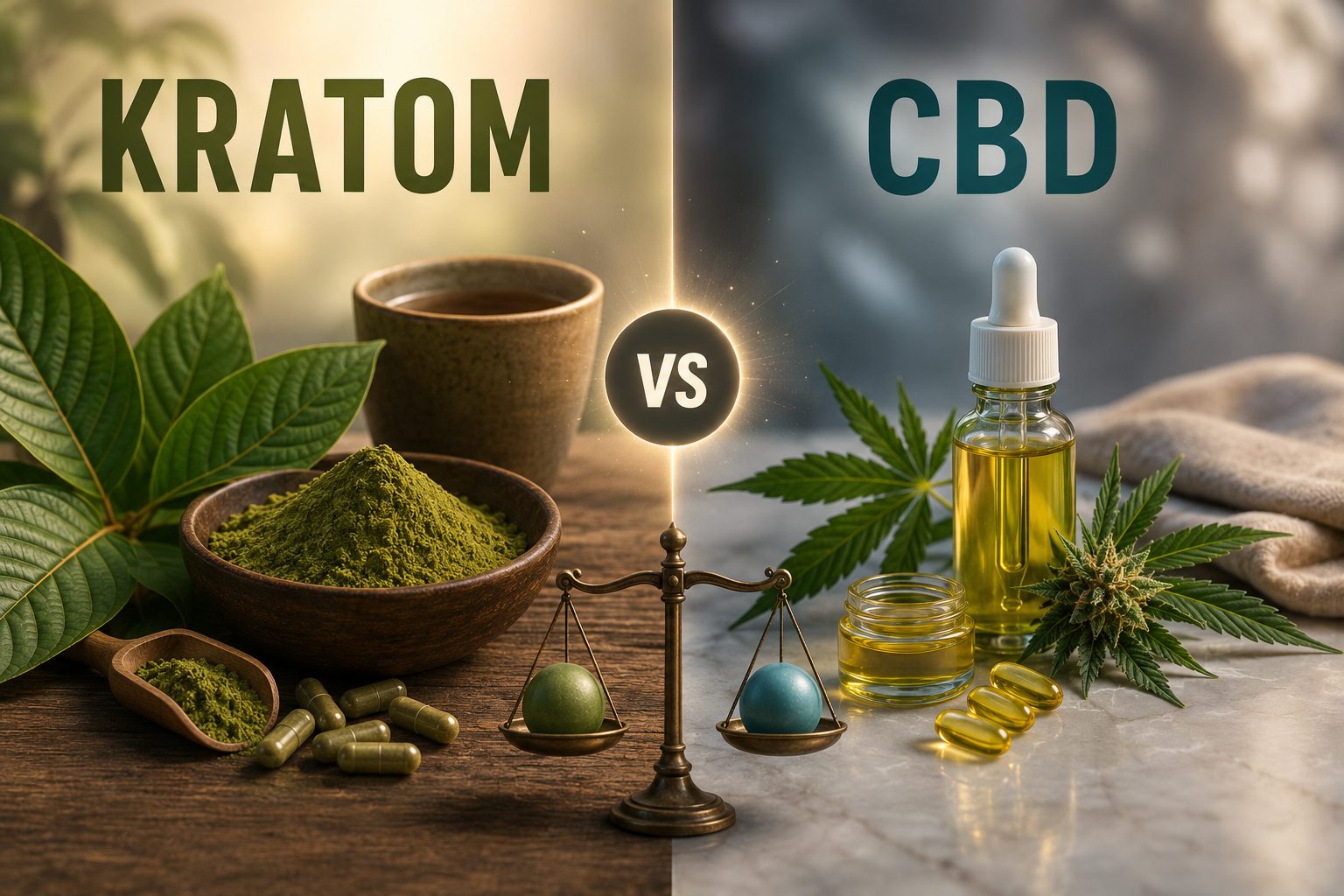 Srovnání účinků kratomu a CBD. Který je lepší na úzkost?