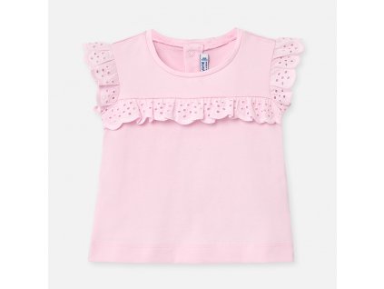 Tričko s krátkým rukávem madeira světle růžové BABY Mayoral