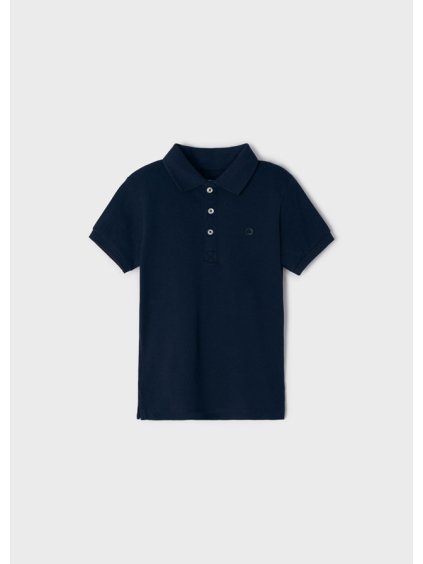 Triko polo s krátkým rukávem basic tmavě modré MINI Mayoral