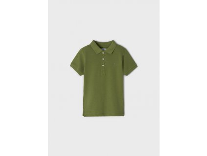 Triko polo s krátkým rukávem basic khaki MINI Mayoral