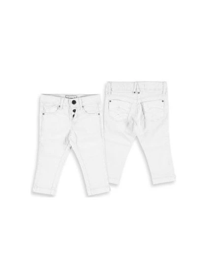 Kalhoty 7/8 plátěné bílé MINI Mayoral