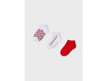 3 pack nízkých ponožek MARINO červené MINI Mayoral