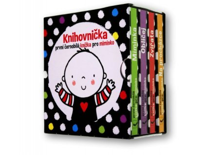 Knihovnička 4 černobílé  knížky pro miminko