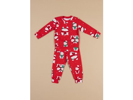 Pyžamo s dlouhým rukávem SNĚHULÁCI červené BABY Extreme Intimo