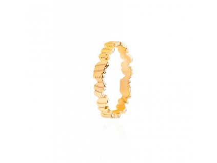 Prsten nepravidelně poskládaný zlatý Franco bene
