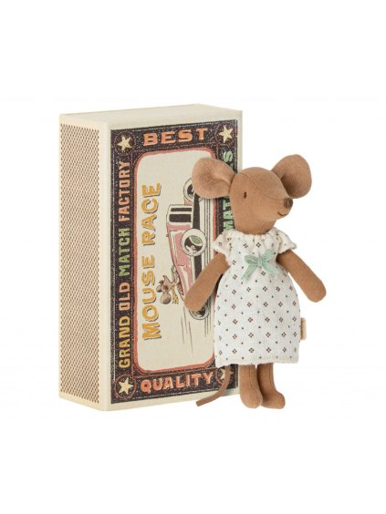 Myška v pyžamu velká sestra hnědá Maileg