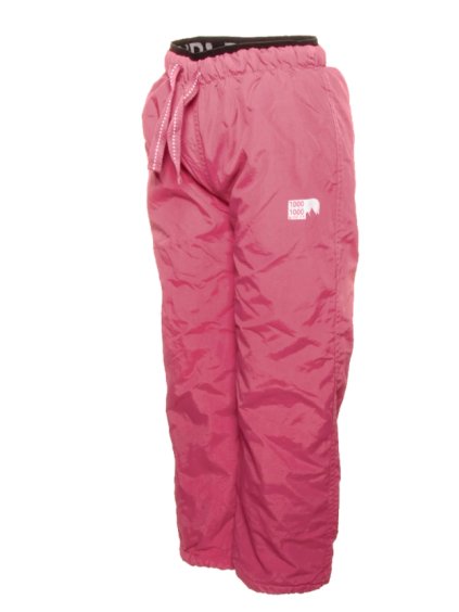 Kalhoty zateplené fleece vínové outdoorové