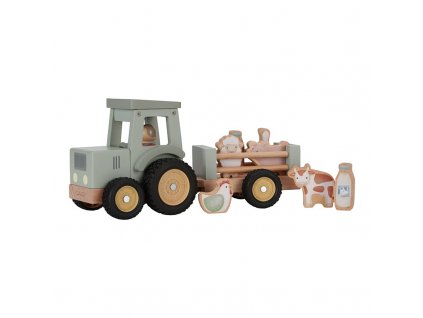 0025492 little dutch tractor met trailer little farm little farm 0