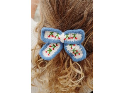 KS100828 CHERRY CROCHET BOW CLIP CHERRY Main