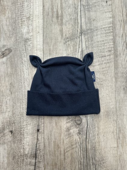 Čepice bavlněná rohatka žebro modrá KINGS.cz