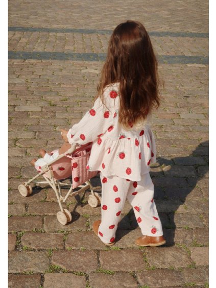 Kalhoty mušelinové COCO Ladybug smetanové Konges Slojd