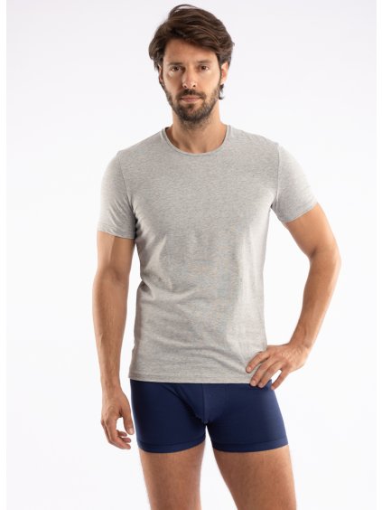 Pánské tričko s krátkým rukávem basic šedé Extreme Intimo