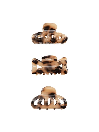 162091 43 ASSORTED LEOPARD MINI CLAW CLIPS