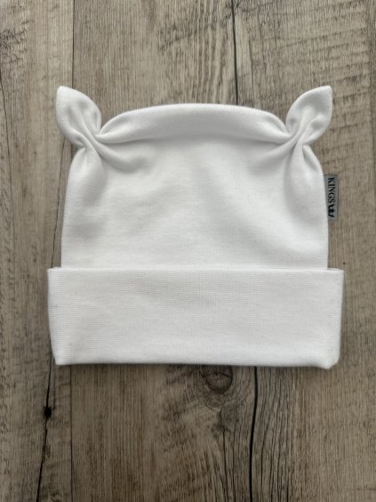 Čepice bavlněná rohatka žebro bílá KINGS.cz