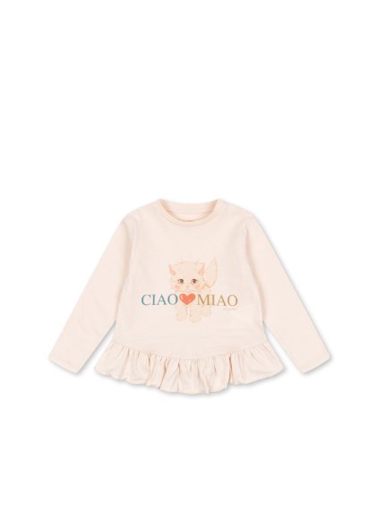 Triko s dlouhým rukávem a volánkem KITTY Ciao Miao Konges Slojd