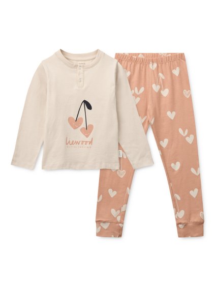 Wilhelm Printed Pyjamas Set LW20674 2650 Heart Sweetheart Pale tuscany mix 1