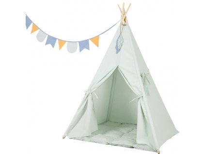 tipi tent mint met speelmat en slinger little dutch 600x600