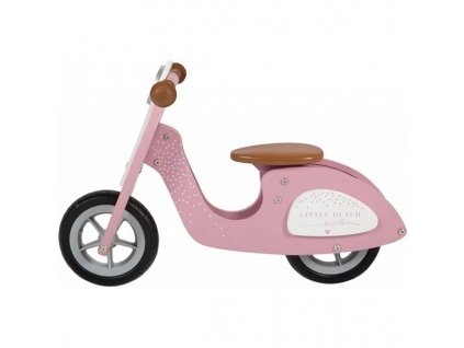 loopfiets scooter roze little dutch 600x600