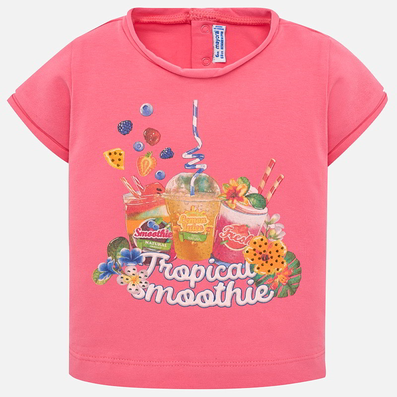 Tričko s krátkým rukávem Smoothie růžové BABY Mayoral