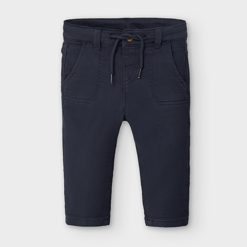 Kalhoty elastické s tkaničkou tmavě modré BABY Mayoral velikost: 92 (24 měsíců)