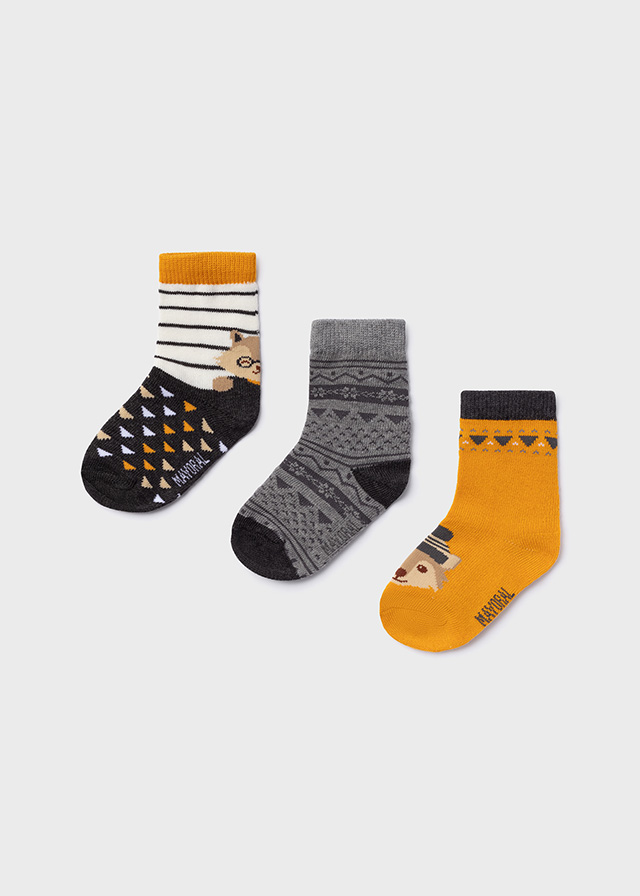 set of three fox socks for baby boy id 11 10095 083 L 4