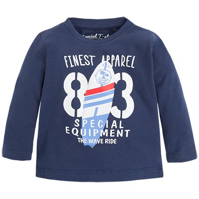 Triko dlouhý rukáv FINEST APPAREL tmavě modré BABY Mayoral