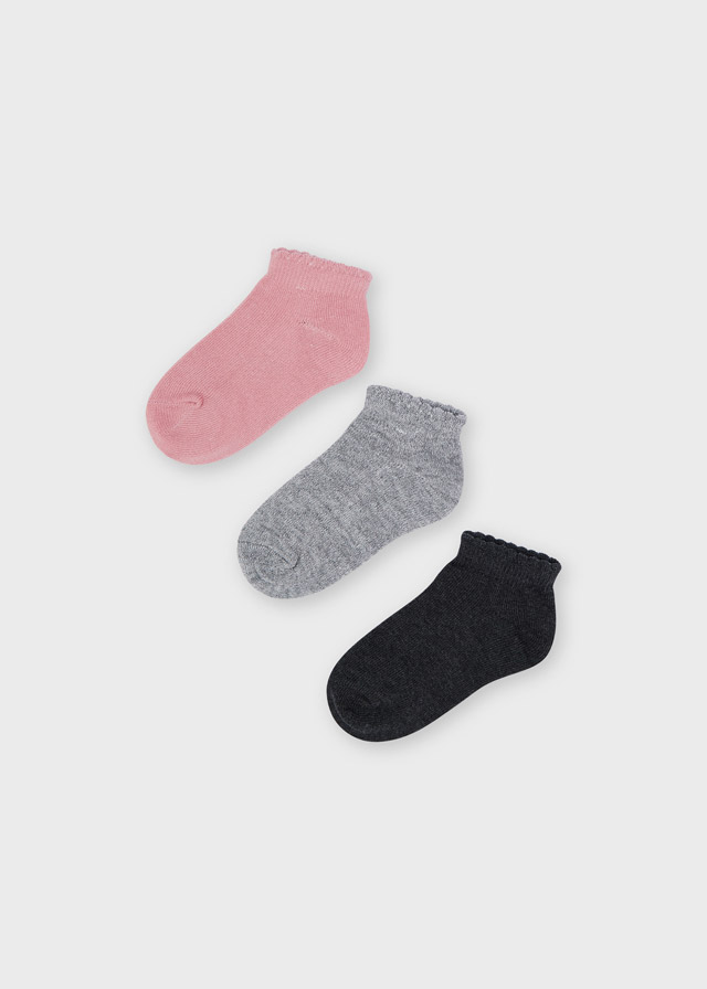 3 pack nízkých ponožek růžové MINI Mayoral