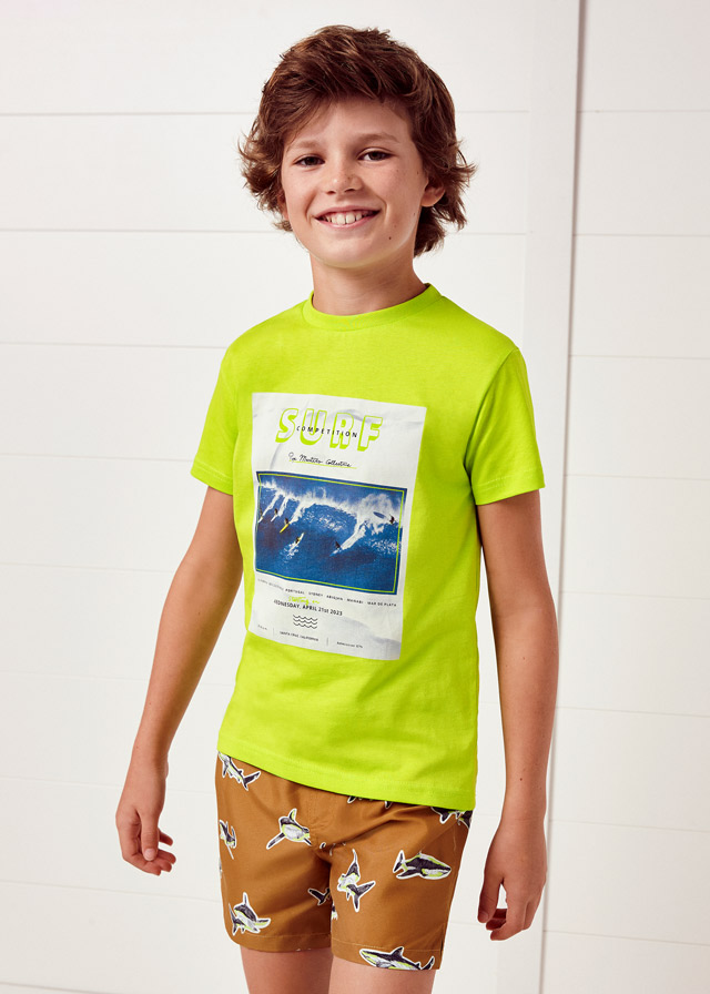 Tričko s krátkým rukávem SURF zelené JUNIOR Mayoral
