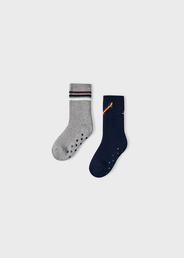 2 pack froté ponožek s protiskluzem SKATE tmavě modré MINI Mayoral velikost: 4 (EU 23-26)
