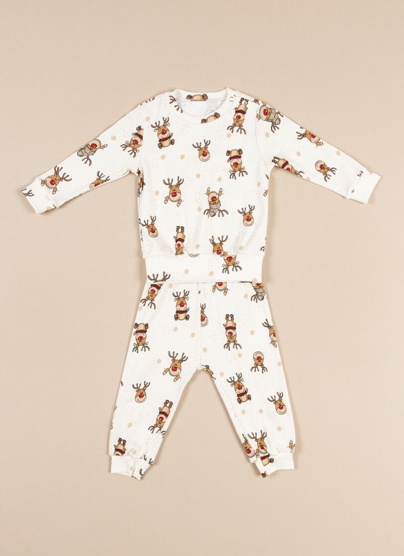 Pyžamo s dlouhým rukávem SOBÍCI smetanové BABY Extreme Intimo